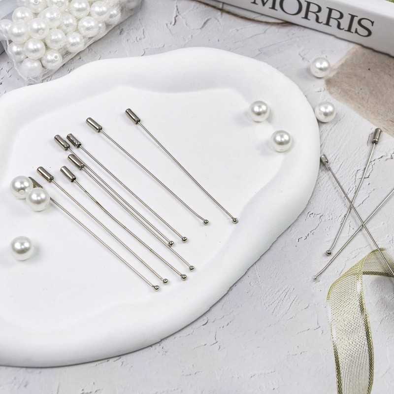 30 Pcs Brooch Pin Sticks, 9cm Long Hat Pins for