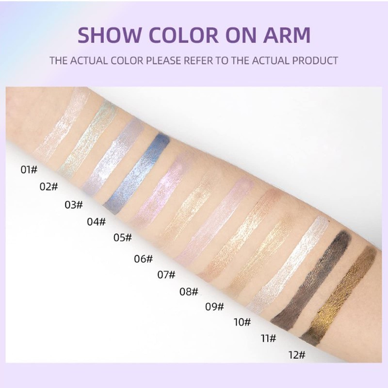 RoseFlower 12 Pieces Diamond Glitter Eyeliner Liquid Set 12 Colours