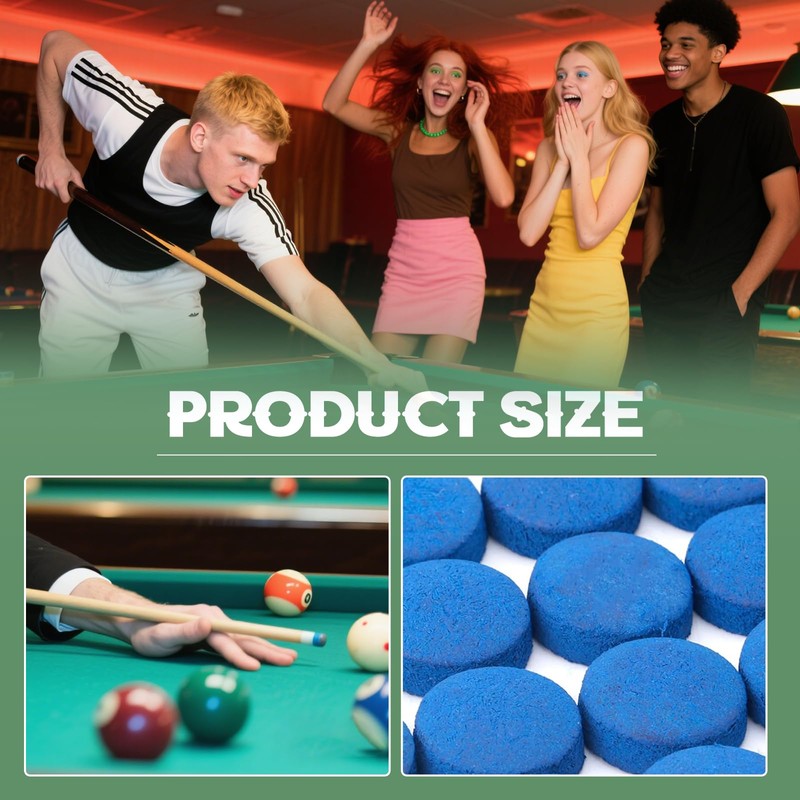 Pool Cue Tips Replacement Kit 20 Pack Durable Hard Leather