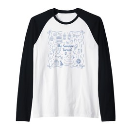 The Summer I Turn 12th Summer Party Seashell Coastal Beach Raglan Baseball Tee