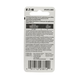 Bussmann VP/ATC-20ID easyID Illuminating Blade Fuse, (Pack of 10)