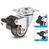 Zalslei Plate Type Caster with Brake, 1.25 Inches, 360 Degree