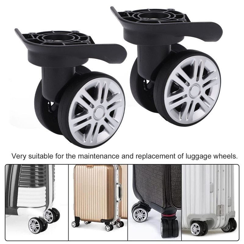 Yctze Suitcase Wheels, 1 Pair Luggage Swivel Wheels, Replacement Swivel