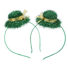 WOONEKY 2pcs Patrick's Hat Headbands Creative Party Hair Accessories for Celebrations Lightweight Comfortable Design for Role Playing and Photo Props