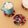 Decorand DEKORANDO Felt Round Coasters Set of 2 (Multi)