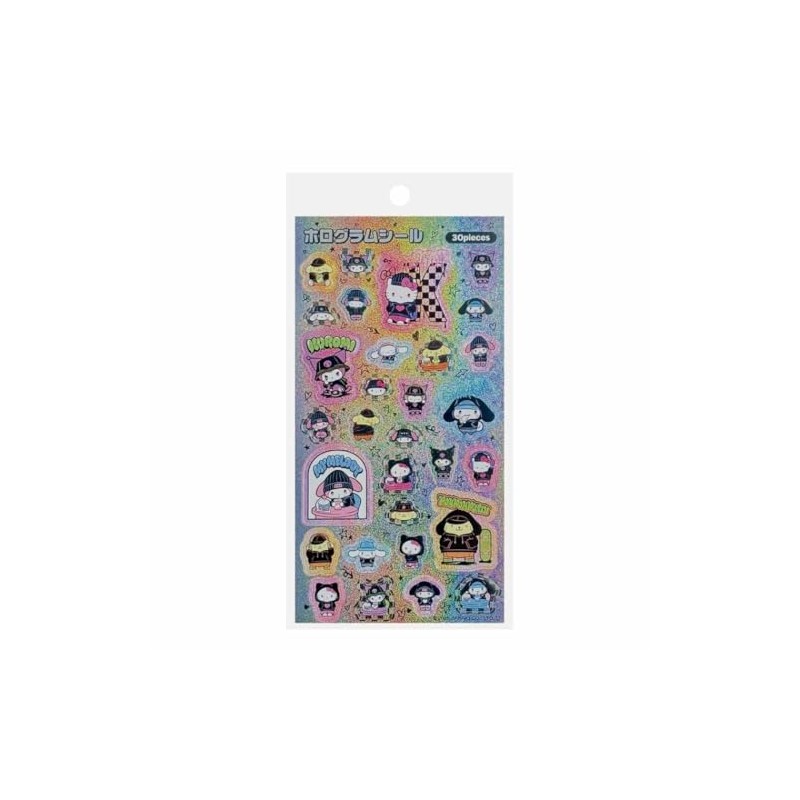 Sanrio Characters [Sticker Sheet] Silver Holo Seal/MX Solid & Cool