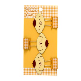 Sanrio 615412 Double Clip Set of 3 Pompompurin ABS Steel