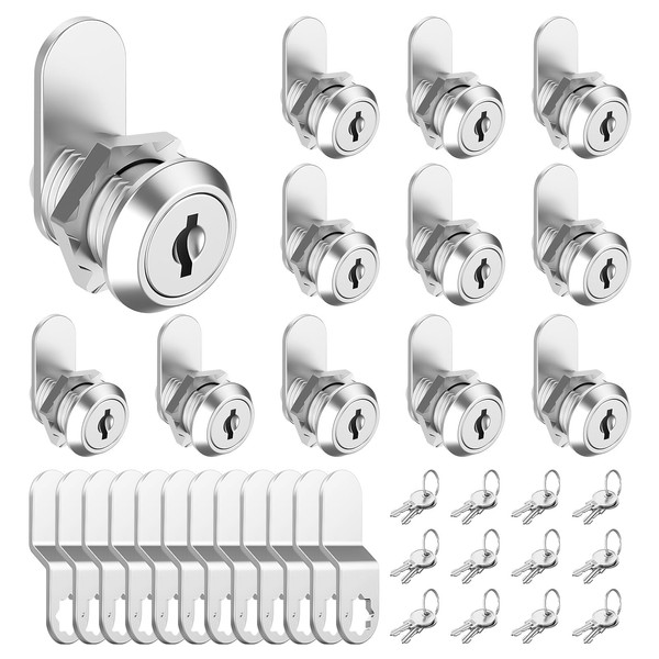 12 Pcs Tool Box Locks with Keys 5/8 Inch Cabinet