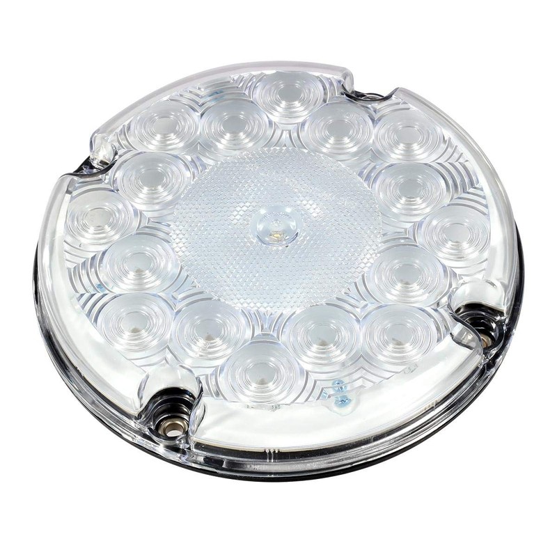 Partsam 2Pcs 7" Round White LED Backup Lights 17 LED