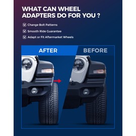 KAX 5x4 to 5x4.5 Wheel Spacers,Black Forged 1" Hub Centric Wheel Spacer Adapters with M12x1.5 Studs64.1 Hub Bore,fit for Beretta Cavalier Celebrity Corsica New Yorker PT Cruiser Sebring Camry,4pcs