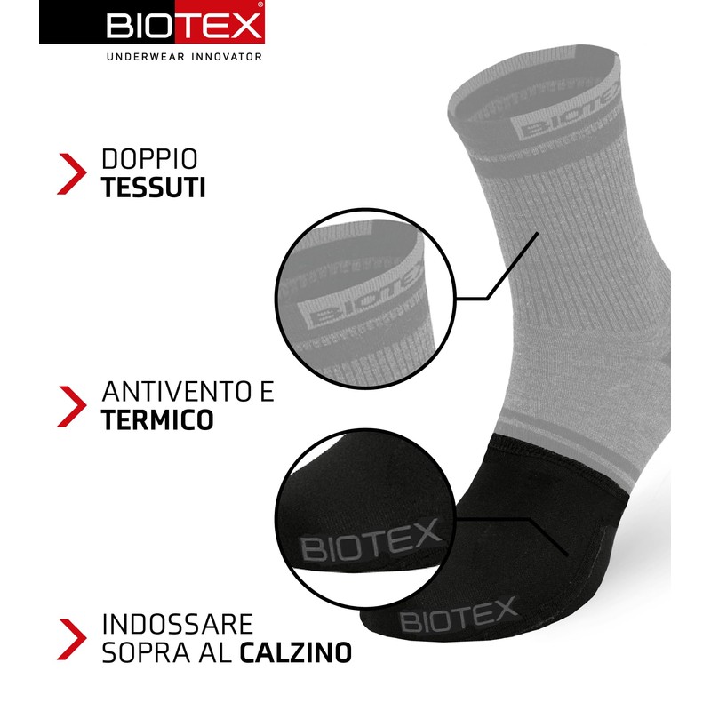 BIOTEX Zehenschutzsocken, wind- und thermisch, Fußschutz, technische Sportunterwäsche, ideal für