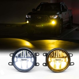 Tequison Unique 3-Mode 7000LM LED Fog Lights Kit for Tacoma 2012-2022, 4Runner 2014-2022, Yellow/White/Combo Beam, IP67 Waterproof Aluminum Housing, Plug & Play (Pack of 2)