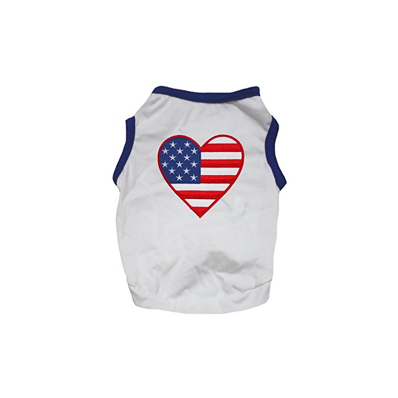 Petitebella - Vestido para Perro, diseño de corazón Americano, Color