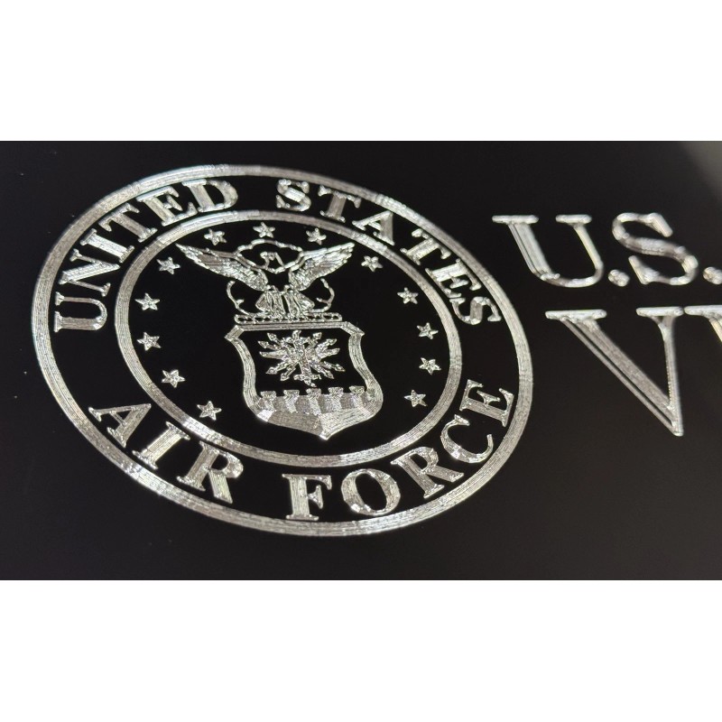Diamond Etched Products REFLECTIVE US Air Force Veteran Car Tag