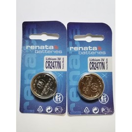 Renata CR2477N Batteries - 3V Lithium Coin Cell 2477 Battery (2 Count)