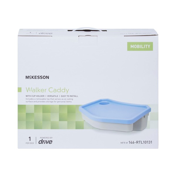 McKesson Walker Caddy/Storage with Cup Holder, 15 1/2 in x 5 in x 12 1/2 in, 1 Count