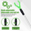 6 Packs Extendable Fishing Rod Holder for Ground Rack, Adjustable