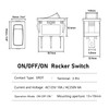 SCOOYUCK 5 Pcs Rocker Switch ON/Off/ON, 15mm×21mm 12V 24V 125V