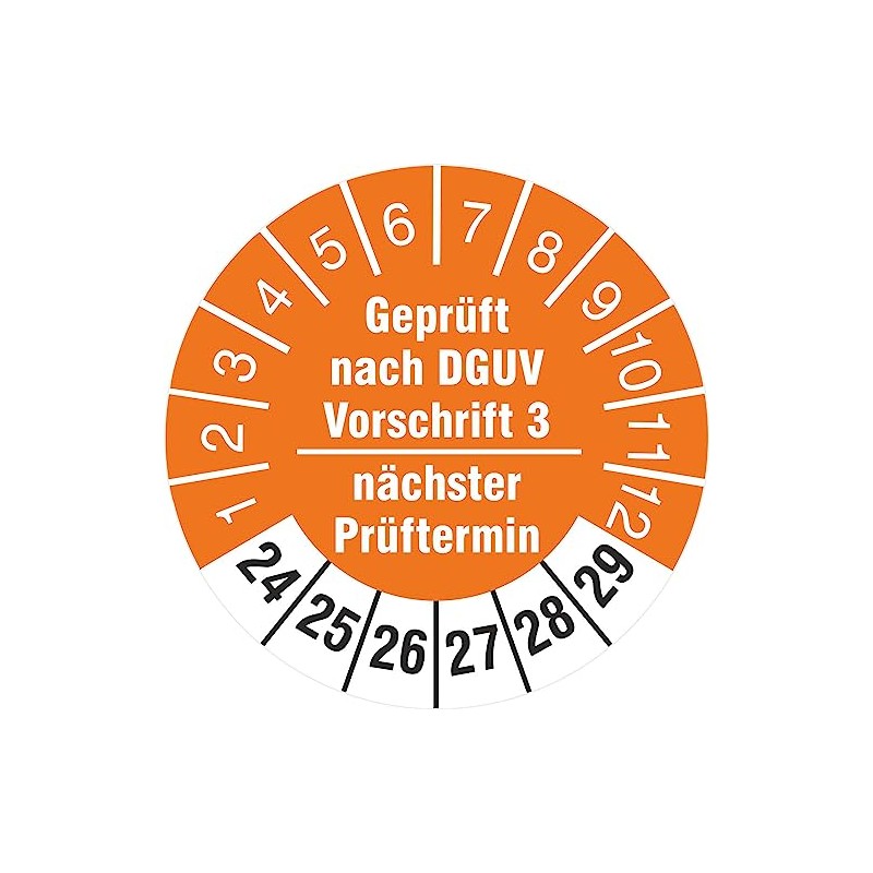 1000 Test Badges 18 mm Tested According to DGUV Regulations