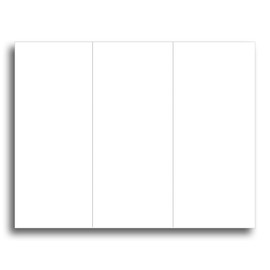 Desktop Publishing Supplies 3up 65lb White Menu Cards - 25 Sheets / 75 Pieces - Matte Finish - Inkjet & Laser Compatible