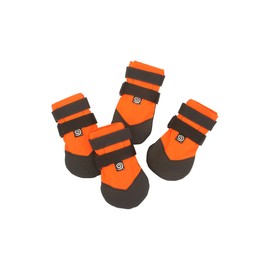 Ultra Paws Rugged Dog Boots and Paw Protectors for Small, Medium and Large Dogs Orange (Size 7)