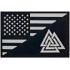 VALKNUT USA FLAG Viking Odin 3D PVC Rubber Patch |