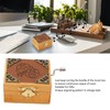 Hand Cranked Music Box Mini Portable Gemini Pattern Retro Style