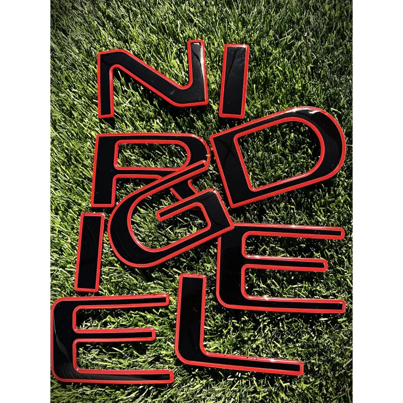 AUTOCARIMAGE RAISED TAILGATE LETTERS for RIDGELINE 2024 2025 RED REFLECTIVE