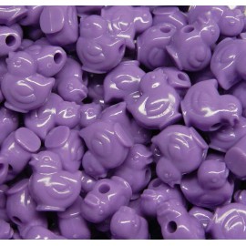 JOLLY STORE Crafts® Lilac Chicks shaped pony beads made USA 24pc School kids holiday Easter crafts