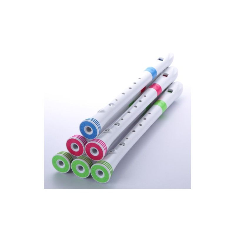 Recorder White/Pink with Transvinyl Case (6)