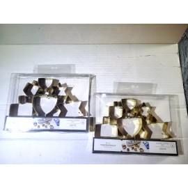 2 Threshold Cookie Cutter Sets Star of David Dreidel Hanukkah Menorah 6-Pc NEW