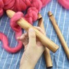 3pcs Large Thick Crochet Hook Wooden Knitting Needle Weaving Tool