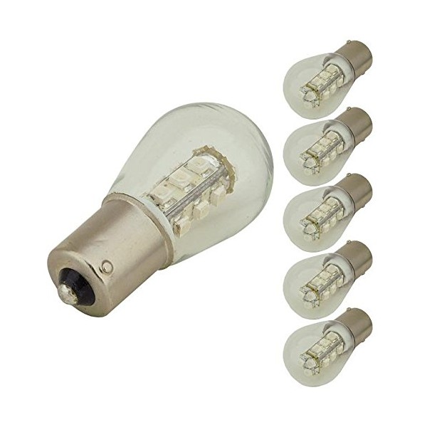 LEDwholesalers BA15s Single Contact Bayonet Base Water-Resistant 1W LED Landscape