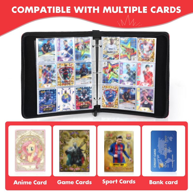 Card Binder with Sleeves, 9-Pockets, 900 Pockets Card Holder with