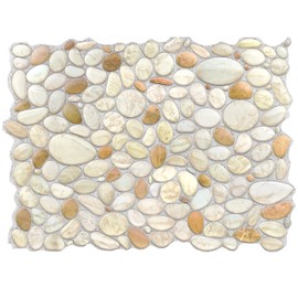 Retro-Art 3D Wall Panels, Pack of 10, Natural Pebble in Beige Orange Grey, PVC, 17.5" x 23.75", Covers 28.86 sq.ft. 564PP