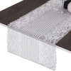 mookaitedecor White Lace Table Runner for Wedding Decor,Embroidered Floral Table