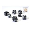Sirius a Dice Pearl Charcoal Grey Acrylic Dice Set