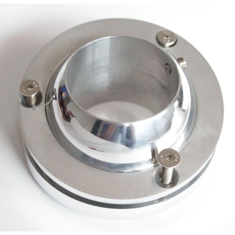 CNCDPT 2" Polished Aluminum Swivel Base Steering Column Floor Mount