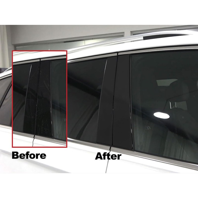 Rvinyl Pillar Post Window Trim Compatible with Saturn Vue 2008-2009