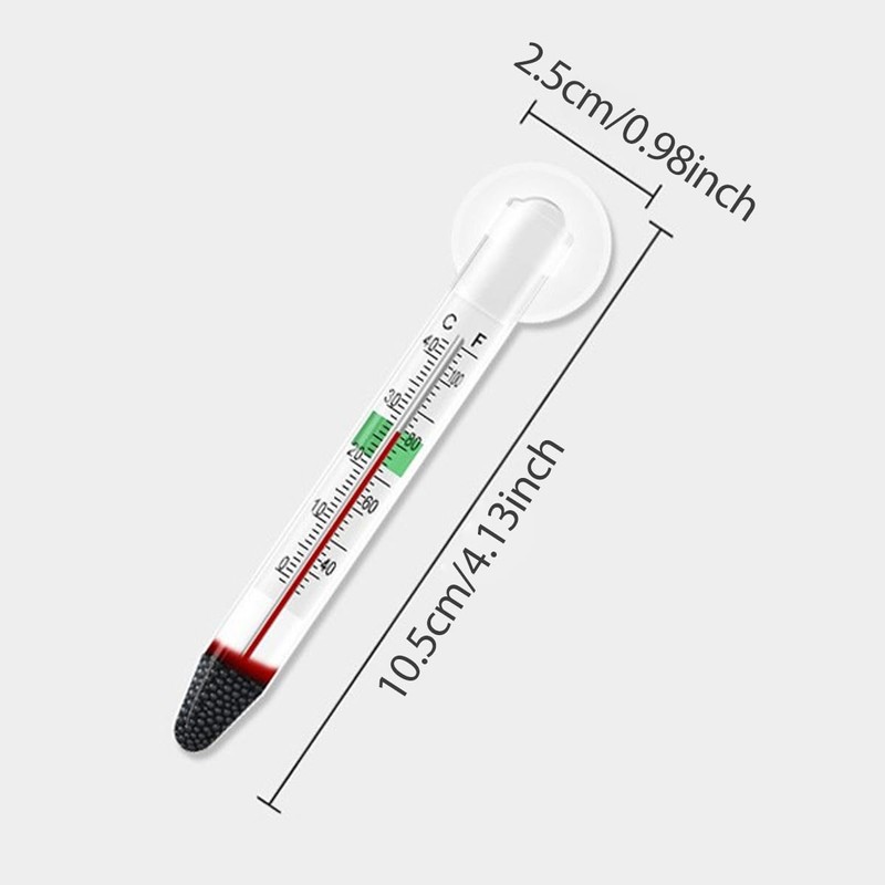 AIMALL Compact Suction Cup Thermometer for Fish and Turtle Tanks,