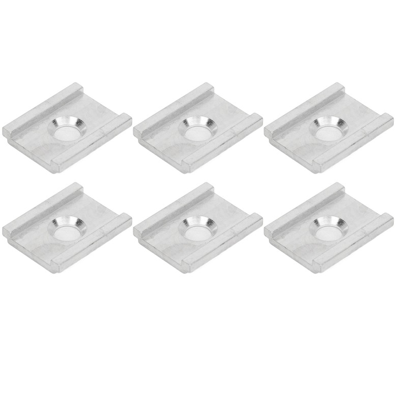 6PCS Aluminum Kayak Adapter Anodized Tight Connection Track Adapter Plates