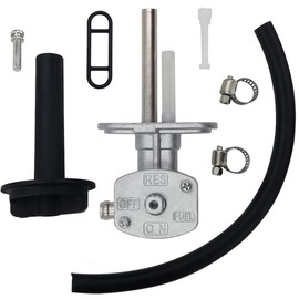 Earlyred Fuel Petcock Switch Valve with Lever Screw for Yamaha Kodiak Grizzly 400 450 YFM400FA YFM450FA YFM400 YFM450 2WD 4WD Fuel Tank Shutoff Valve Lines Parts 5GH-24500-10-00 ‎1NS-F4524-00-00