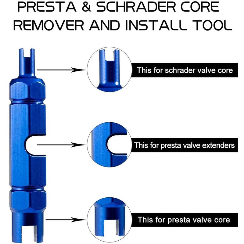 TuoTu Bicycle Schrader Valve Core Removal Tool Bike Presta Extender