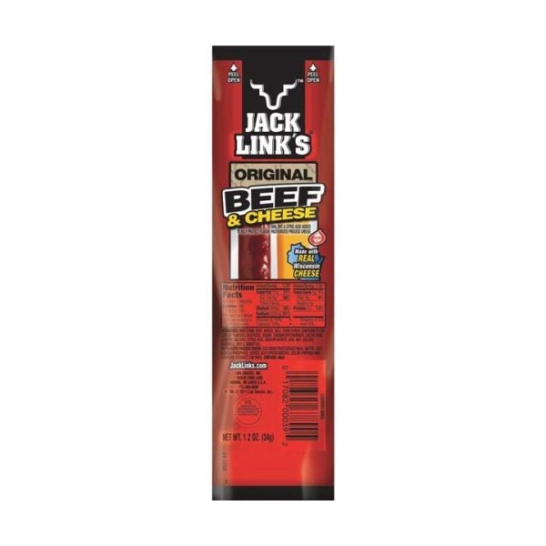 Jack Links 01139 Cheese & Beef Stick, 1.2-oz. - Quantity 16