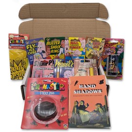 ihoot Pranks for Adults and Kids Mega Bundle | Party Bag Fillers For Kids, Practical Jokes, Set of 11 Funny Joke Box Toys including Whoopee Cushion and Squirt Ring | April Fools Day Prank Kit