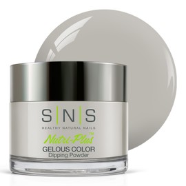 SNS Nail Dip Powder, Gelous Color Dipping Powder - I Heart NY (Gray/Pastel, Cream) - Long-Lasting Dip Nail Color Lasts 14 Days - Low-Odor & No UV Lamp Required - 1oz