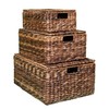 BIRDROCK HOME Abaca Nesting Baskets Set of 3 - Handwoven