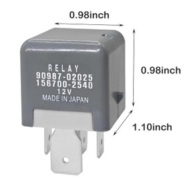 2PCS Automotive Relay 90987-02025 156700-2540 – 12V 80A 4-Pins Power Relay, Compatible with Toyota, Lexus Vehicles - Replaces 90080-87024 156700-2960 567-0003