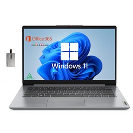Lenovo 2022 Ideapad 1i 14.0" HD Laptop, Intel Pentium Silver N5030 Processor, 4GB RAM, 256GB SSD, Intel HD Graphics, HD Webcam, Gray, Win 11 Home, 32GB Hotface USB Card (Renewed)
