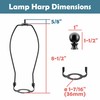 Aspen Creative 20039-32A, 8-1/2" Lamp Shade Harp Holder with E26